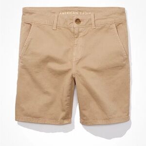 AE Stretch Khaki Skinny Bermuda Short